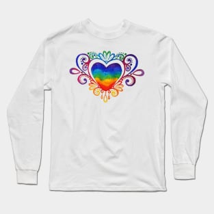 Rainbow Heart Long Sleeve T-Shirt